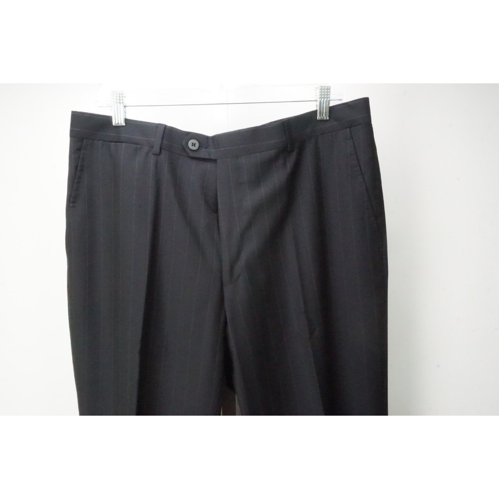 Sartoria Partenopea Navy Pinstriped Wool Dress Pants Trousers 54 Eu Brand New